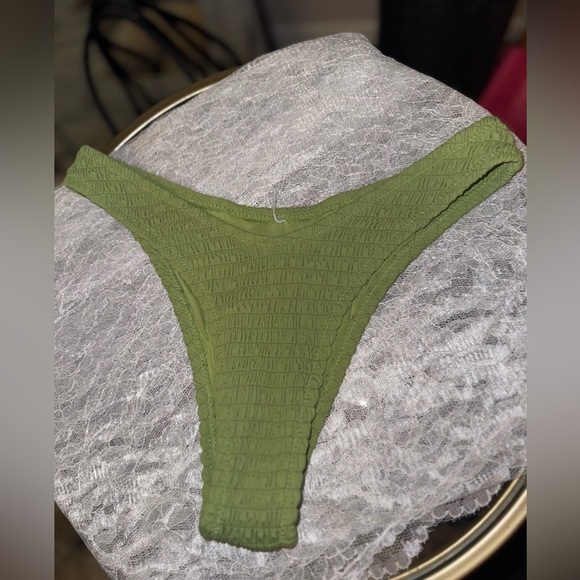 SunHoney Matcha Latte Smocked Bikini Lime green size Small - Picture 9 of 14